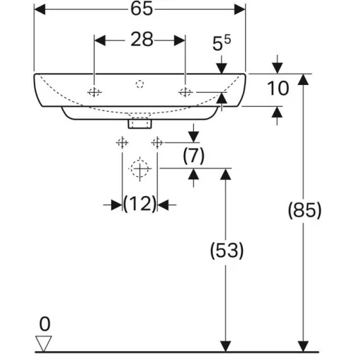 Geberit Smyle mosdó 65x48 cm GE-500.230.01.1