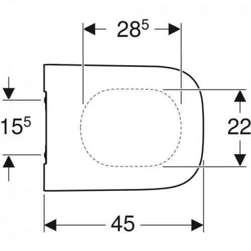 Geberit Smyle Square WC ülőke Softclose Wrap over Ge-500.687.01.1