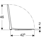 Geberit Smyle Square WC ülőke Softclose Wrap over Ge-500.687.01.1