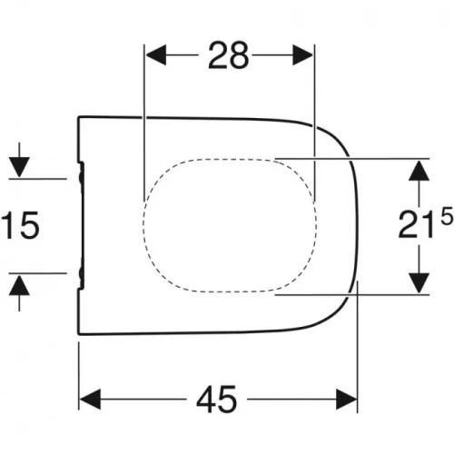 Geberit Smyle Square WC ülőke Softclose GE-500.688.01.1