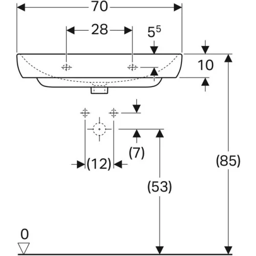 Geberit Smyle mosdó 70x48 cm GE-500.248.01.1