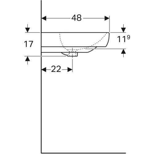 Geberit Smyle mosdó 70x48 cm GE-500.248.01.1