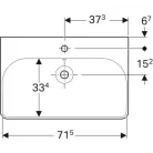 Geberit Smyle Square beépíthető mosdó 70 cm GE-500.249.01.1