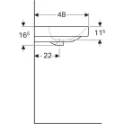 Geberit Smyle Square beépíthető mosdó 70 cm GE-500.249.01.1