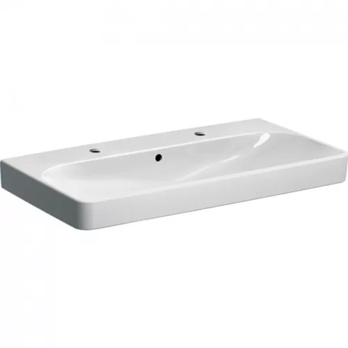 Geberit Smyle Square mosdó két csaplyukkal 90 cm GE-500.252.01.1 rajza