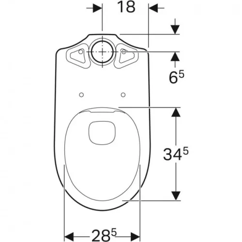 Geberit Selnova monoblokkos WC hátsó kifolyású Rimfree GE-500.283.01.1