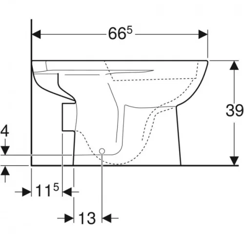 Geberit Selnova monoblokkos WC hátsó kifolyású Rimfree GE-500.283.01.1