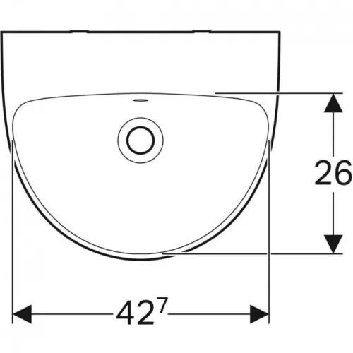 Geberit Selnova kézmosó csaplyuk nélkül 50x41 cm fehér (500.294.01.1)