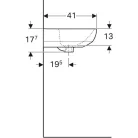 Geberit Selnova kézmosó csaplyuk nélkül 50x41 cm fehér (500.294.01.1)