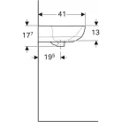 Geberit Selnova kézmosó csaplyukkal 50x41 cm fehér GE-500.295.01.1
