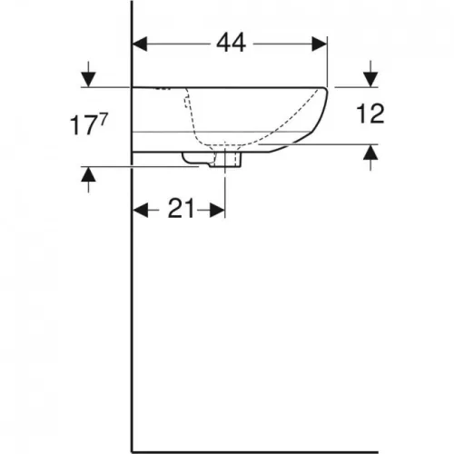 Geberit Selnova mosdó csaplyuk nélkül 55 cm GE-500.304.01.1