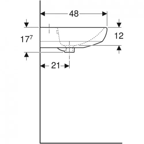 Geberit Selnova mosdó 60 cm GE-500.305.01.1