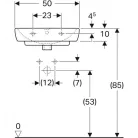 Geberit Selnova Square kézmosó 50 cm GE-500.310.01.1