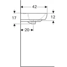 Geberit Selnova Square kézmosó 50 cm GE-500.310.01.1