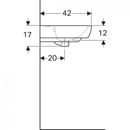 Geberit Selnova Square kézmosó 50 cm GE-500.310.01.1