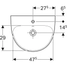 Geberit Selnova mosdó 55 cm GE-500.315.01.1