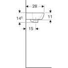 Geberit Selnova Square kézmosó 36 cm GE-500.316.01.1