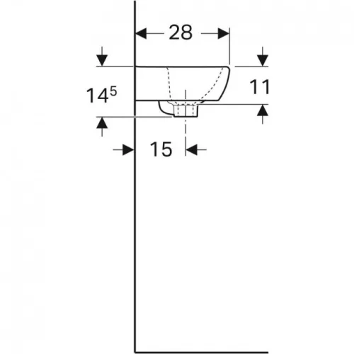 Geberit Selnova Square kézmosó 36 cm GE-500.316.01.1