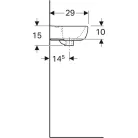 Geberit Selnova kézmosó 36 cm aszimmetrikus GE-500.320.01.1
