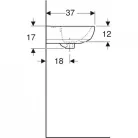 Geberit Selnova kézmosó csaplyukkal 45x37 cm fehér GE-500.324.01.7