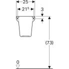 Geberit Selnova Square szifontakaró kézmosóhoz GE-500.328.01.1