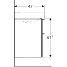 Geberit Smyle Square fiókos szekrény 73,4 cm láva GE-500.353.JK.1