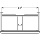 Geberit Smyle Square fiókos szekrény 88,4 cm dió GE-500.354.JR.1