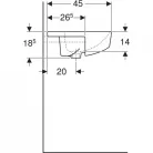 Geberit VariForm félig beépíthető szögletes mosdó 55x45 1 csaplyuk (500.681.01.1)