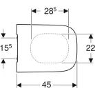 Geberit Smyle Square WC ülőke Softclose Wrap over Ge-500.687.01.1