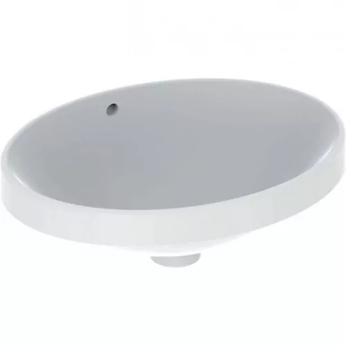 Geberit VariForm ovális beépíthető mosdó 50 cm alul mázas GE-500.709.01.2