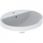Geberit VariForm ovális beépíthető mosdó csaplyukas alul mázas 50cm GE-500.713.01.2 rajza