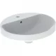 Geberit VariForm ovális beépíthető mosdó csaplyukas alul mázas 50cm GE-500.713.01.2 rajza