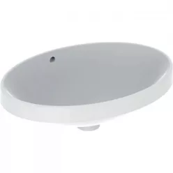 Geberit VariForm ovális beépíthető mosdó 55 cm alul mázas GE-500.717.01.2 rajz