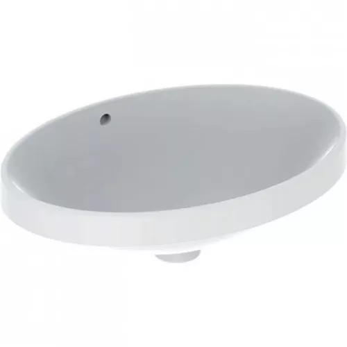 Geberit VariForm ovális beépíthető mosdó 55 cm alul mázas GE-500.717.01.2 rajz