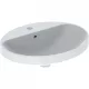 Geberit VariForm ovális beépíthető mosdó csaplyukas alul mázas 55cm GE-500.721.01.2 rajz