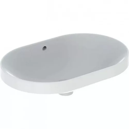 Geberit VariForm beépíthető ellipszis mosdó 60x40 cm GE-500.729.01.2 rajza