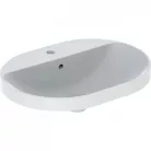 Geberit VariForm beépíthető ellipszis mosdó csaplyukkal alul mázas 60x45 GE-500.733.01.2 r