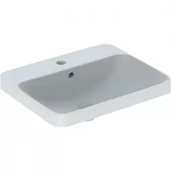 Geberit VariForm szögletes beépíthető mosdó csaplyukas alul mázas 55x45  r