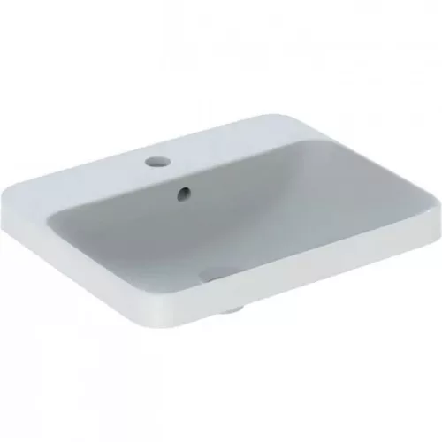 Geberit VariForm szögletes beépíthető mosdó csaplyukas alul mázas 55x45  r