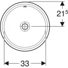 Geberit VariForm alulról beépíthető mosdó 40 cm alul mázas GE-500.745.01.2