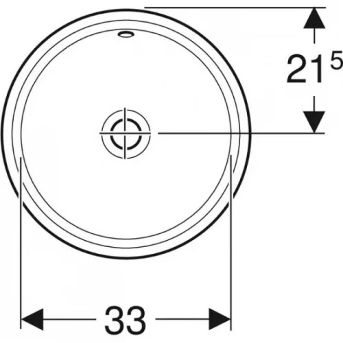 Geberit VariForm alulról beépíthető mosdó 40 cm alul mázas GE-500.745.01.2