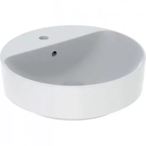 Geberit VariForm pultra ültethető kerek mosdó csaplyukkal 45 cm GE-500.769.01.2 r