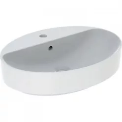 Geberit VariForm pultra ültethető ovális mosdó csaplyukkal 60x45 GE-500.772.01.2 r