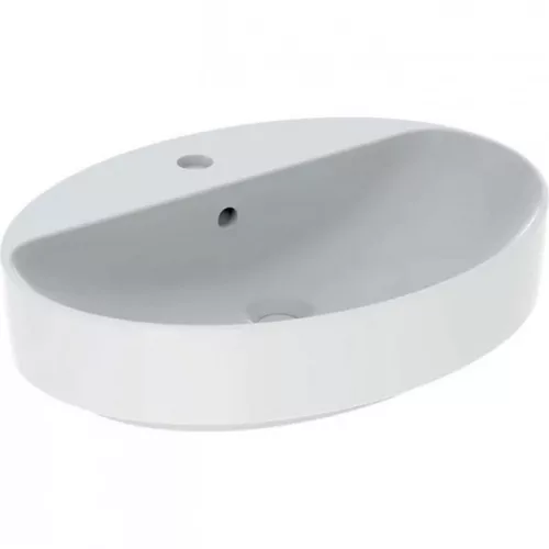 Geberit VariForm pultra ültethető ovális mosdó csaplyukkal 60x45 GE-500.772.01.2 r