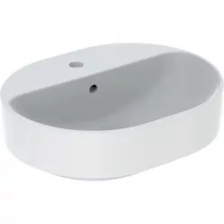 Geberit VariForm pultra ültethető ellipszis mosdó csaplyukkal 50x40 GE-500.775.01.2 r