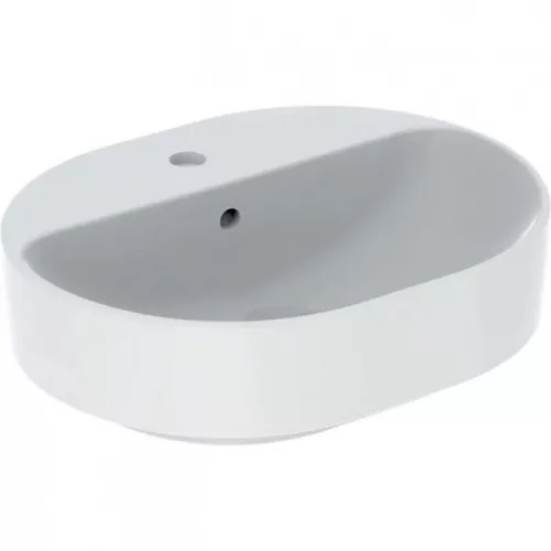 Geberit VariForm pultra ültethető ellipszis mosdó csaplyukkal 50x40 GE-500.775.01.2 r