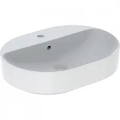   Geberit VariForm pultra ültethető ellipszis mosdó csaplyukkal 60x45 (500.777.01.2)