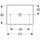 Geberit VariForm pultra ültethető mosdó 55 cm fehér GE-500.779.01.2 rajz2