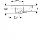 Geberit VariForm félig beépíthető kerek mosdó 50 cm GE-500.782.01.2