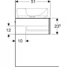 Geberit VariForm szekrény pultra ültethető mosdóhoz 1 fiókkal láva 75cm GE-501.160.00.1 rrr